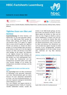 Tägliches Essen von Obst und Gemüse