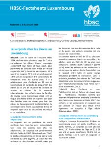 Factsheet HBSC - Le surpoids chez les élèves au Luxembourg