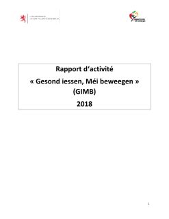 Rapport d'activité GIMB 2018